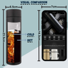 LED Temperature Display Insulated Water Bottle, Stainless Steel, Leak-Proof, Hot & Cold 12H.